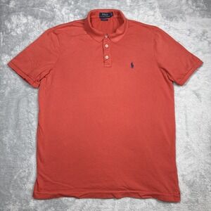 Polo Ralph Lauren Classic Fit Polo Shirt Men M Red Cotton Soft